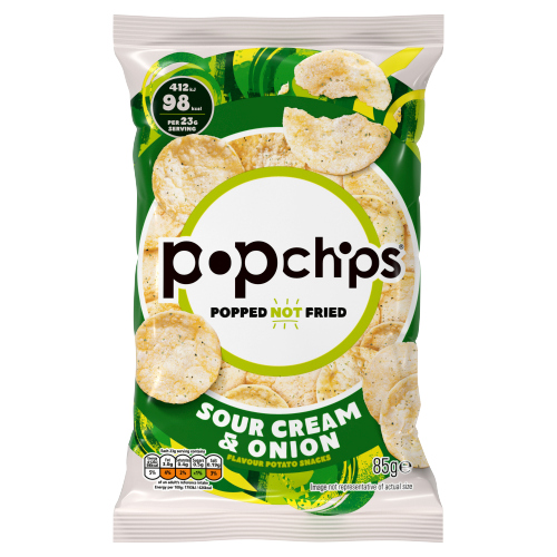 POPCHIPS SOUR CREAM & ONION SHARING CRISPS 85G