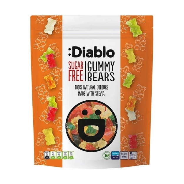 DIABLO SUGAR FREE GUMMY BEAR SWEETS 75G