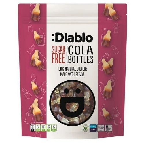 DIABLO SUGAR FREE COLA BOTTLE SWEETS 75G