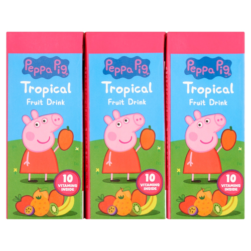 PEPPA PIG MULTI-VITAMIN TROPICAL FRUIT TETRA DRINK 200ML