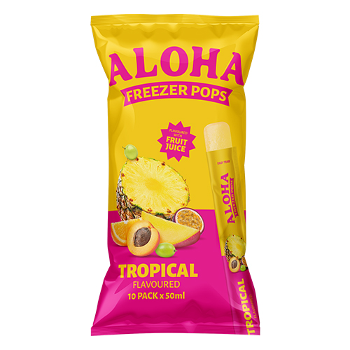 ALOHA FRUIT MOCKTAIL TROPICAL FREEZE POPS 10PK 50ML