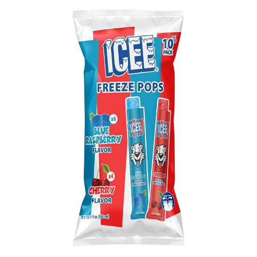 ICEE BLUE RASPBERRY & CHERRY ICE POPS 10PK 50ML