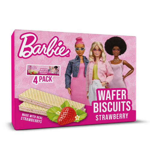 BARBIE STRAWBERRY WAFERS 4PK 25G