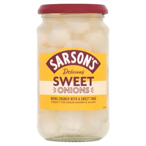 SARSONS SWEET & MILD SILVERSKIN ONIONS 460G