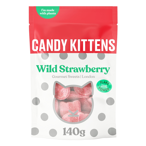 CANDY KITTENS WILD STRAWBERRY GOURMET SWEETS 140G