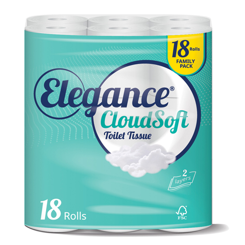 ELEGANCE CLOUD SOFT T TISSUE PMP £2.49 9ROLL