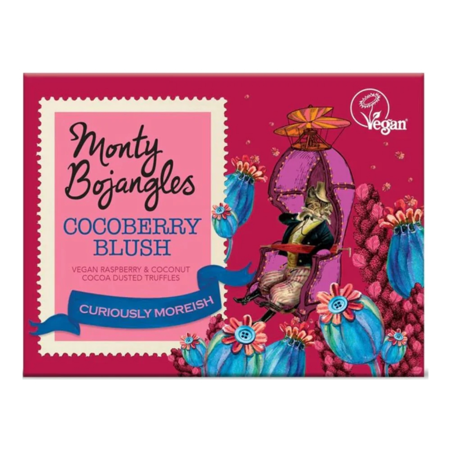 MONTY BOJANGLES COCOBERRY BLUSH VEGAN CHOCOLATEY TRUFFLES 100G-XMAS