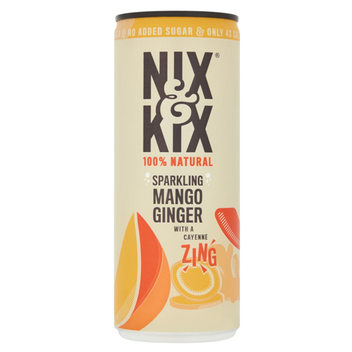NIX & KIX SPARKLING MANGO GINGER 12X 250ML