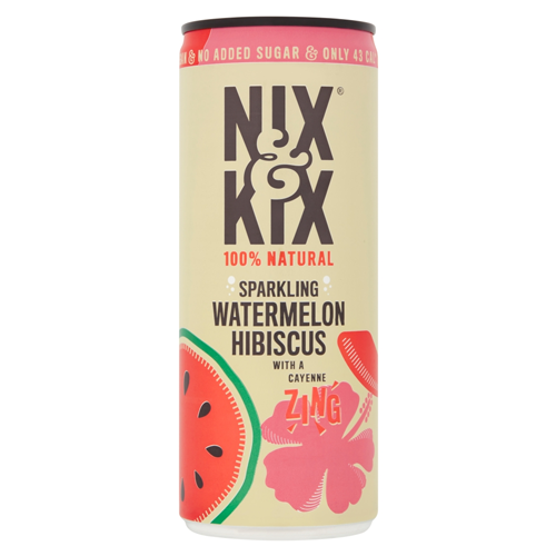 NIX & KIX SPARKLING WATERMELON HIBISCUS 12X 250ML