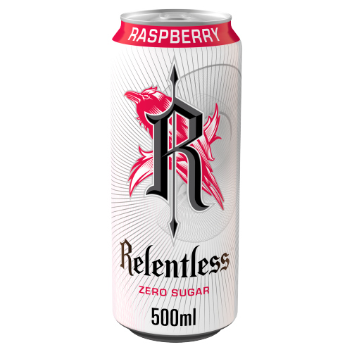 RELENTLESS RASPBERRY ZERO CAN 500ML