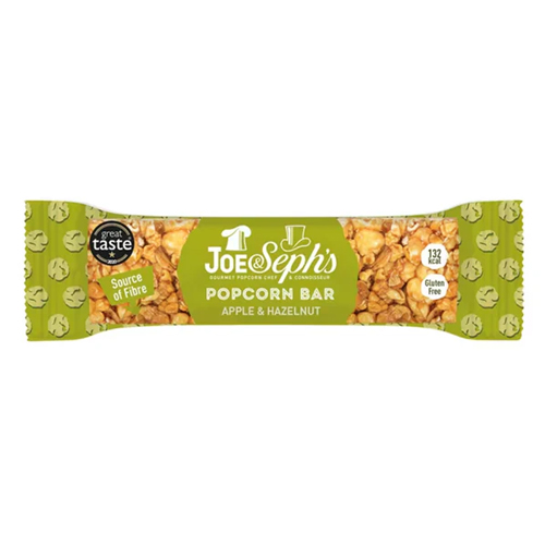 JOE & SEPH'S APPLE & HAZELNUT POPCORN BARS 27G