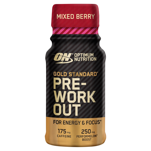 OPTIMUM NUTRITION GOLD PRE-WORKOUT ENERGY SHOTMIXED BERRY PMP £1.99 60ML