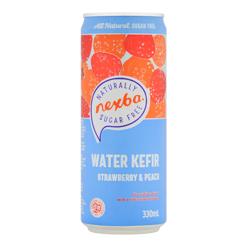 NEXBA WATER KEFIR STRW & PEACH 330ML