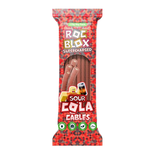 ROCBLOX SUPERCHARGED SOUR COLA CABLES 12PK 170G