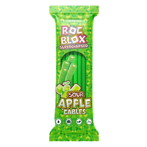 ROCBLOX SUPERCHARGED SOUR APPLE CABLES 12PK 170G