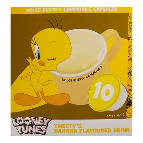 LOONEY TUNES TWEETY'S BANANA DOLCE GUSTO COMPATIBLE 10 PODS