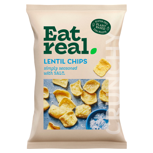 EAT REAL SEA SALT LENTIL CHIPS 95G