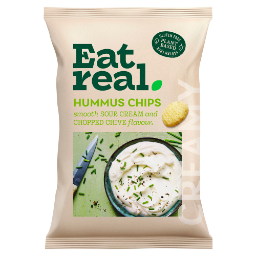 EAT REAL SOUR CREAM & CHIVE HUMMUS CHIPS SHARING 110G
