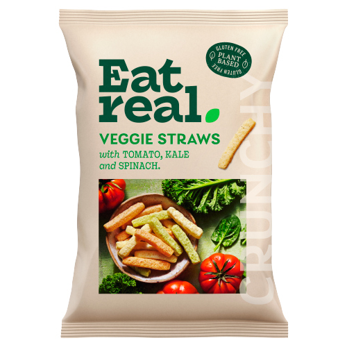 EAT REAL VEGGIE STRAWS WITH TOMATO, KALE AND SPINACH 110G