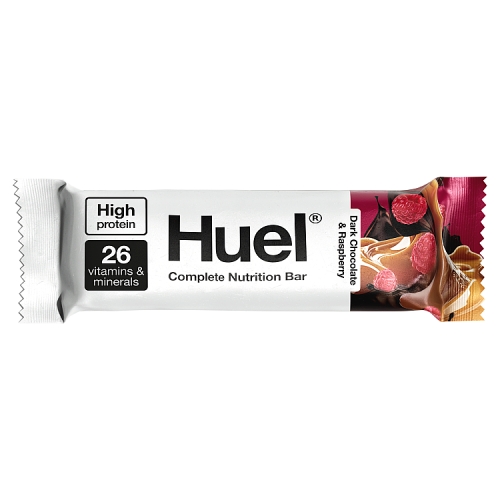 HUEL COMPLETE NUTRITION DARK CHOCOLATE & RASPBERRY BAR  12X 55G