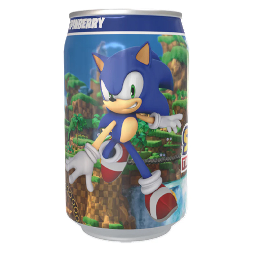 KAWAJI SONIC THE HEDGEHOG SPINBERRY BLUEBERRY  SODA CAN 330ML