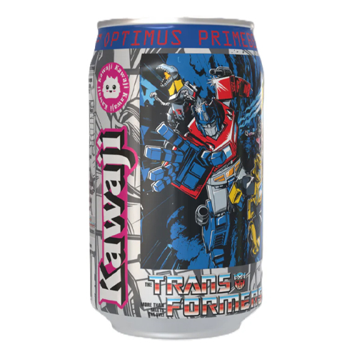 KAWAJI TRANSFORMERS OPTIMUS PRIMEBERRY STRAWBERRY SODA CAN 330ML
