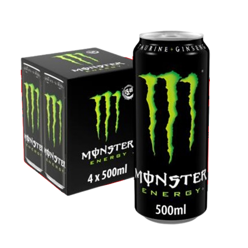 MONSTER ENERGY CAN PMP £ 5.49 4PK 500ML