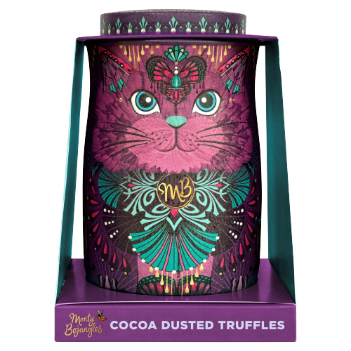 MONTY BOJANGLES CHOCCY SCOFFY VIOLET REBEL CAT TIN 135G-XMAS