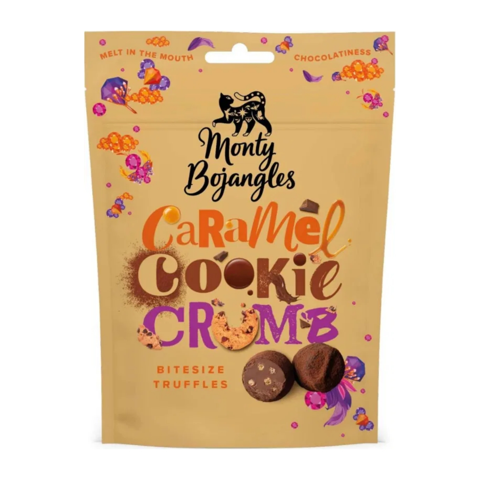 MONTY BOJANGLES NEW BITESIZE TRUFFLES CARAMEL COOKIE CRUMB 100G-XMAS