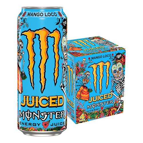 MONSTER ENERGY MANGO LOCO CAN PMP £5.49 4PK 500ML