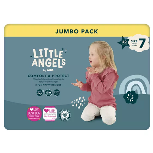 LITTLE ANGELS COMFORT & PROTECT SIZE 7 JUMBO 40PK