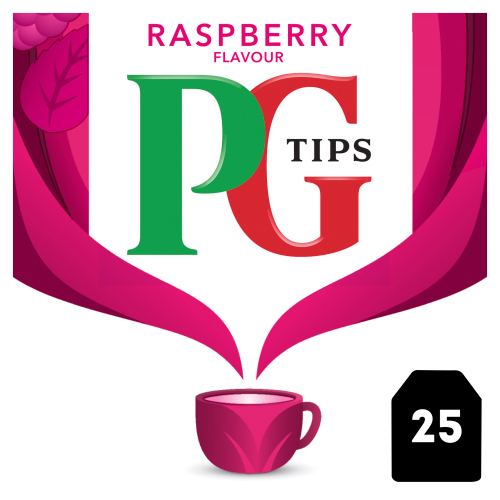 PG TIPS RASPBERRY FLAVOUR 25 ENVELOPES 62.5G