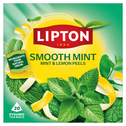 LIPTON SMOOTH MINT PYRAMID TEA BAGS 20S 34G