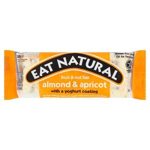 EAT NATURAL FRUIT & NUT BAR ALMOND & APRICOT WITH A YOGHURT COATING 50G