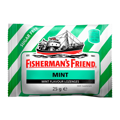 FISHERMAN'S FRIEND MINT GREEN STRIPE LOZENGES 25G