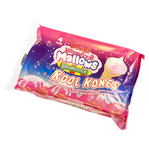 SWIZZELS MARVELLOUS MALLOWS KOOL KONES 4PK 60G