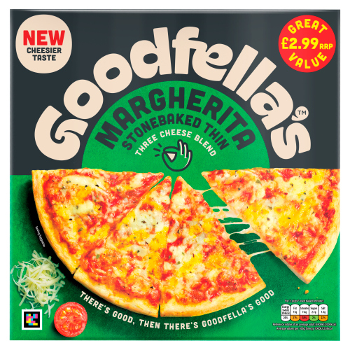 GOODFELLAS MARGHERITA STONEBAKED THIN PMP £2.99 334G