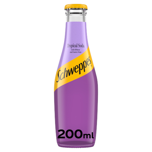 SCHWEPPES TROPICAL SODA GLASS 200ML