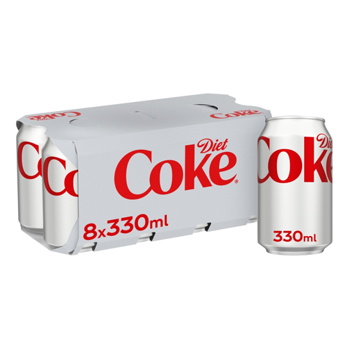 DIET COKE CAN 8PK 330ML