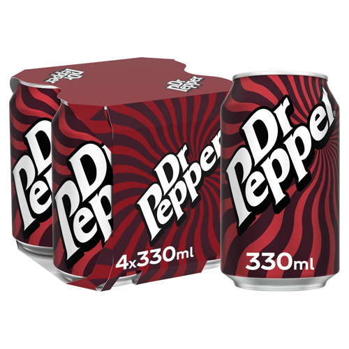 DR PEPPER REGULAR CAN 4PK 330ML