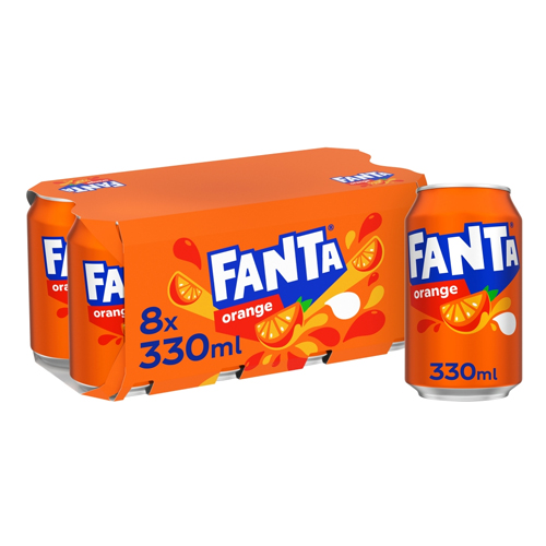 FANTA ORANGE CAN 8PK 330ML