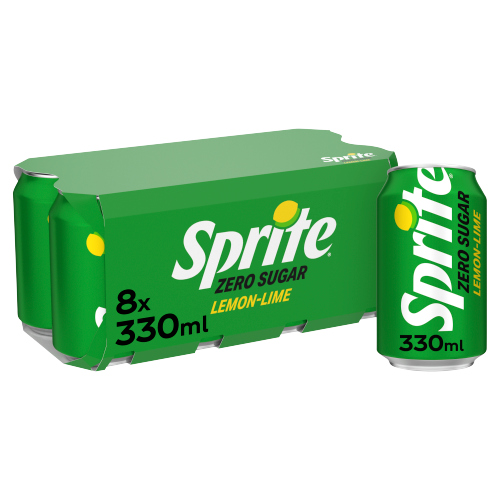 SPRITE NO SUGAR CAN 8PK 330ML