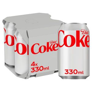 DIET COKE CAN 4PK 330ML