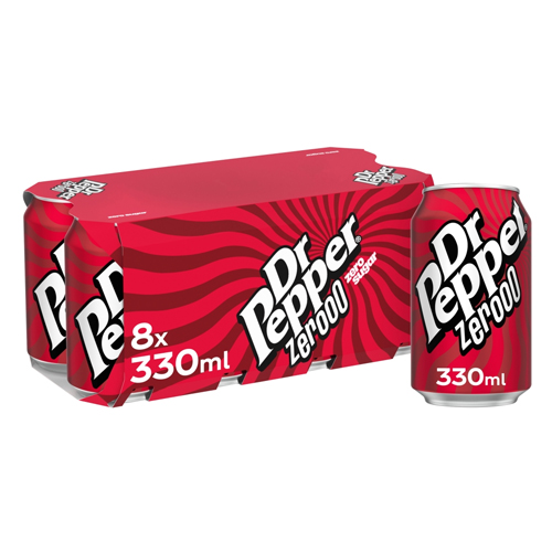 DR PEPPER ZERO 8PK 330ML