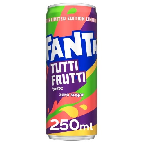 FANTA TUTTI FRUTTI ZERO SUGAR CAN 250ML