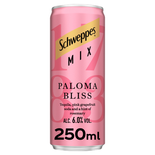 SCHWEPPES MIX PALOMA BLISS COCKTAIL CAN 250ML