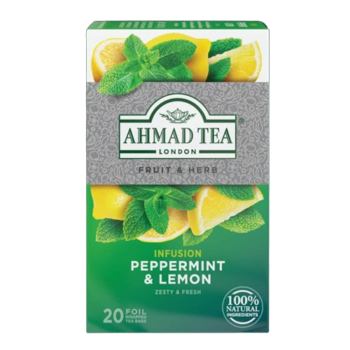 AHMAD TEAS PEPPERMINT & LEMON 20 TEA BAGS