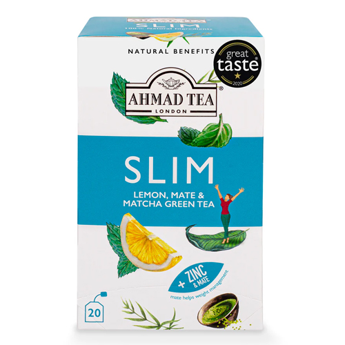 AHMAD TEAS SLIM IN LEMON, MATE & MATCHA GREEN 20 TEA BAGS