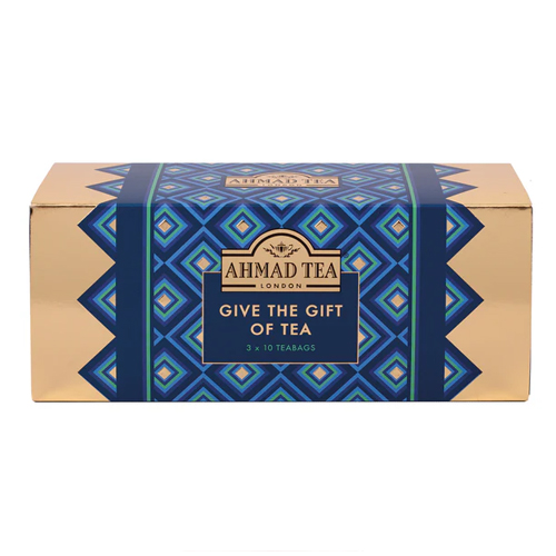 AHMAD TEAS MODERN BLUE CHRISTMAS CRACKER 10 TEA BAGS