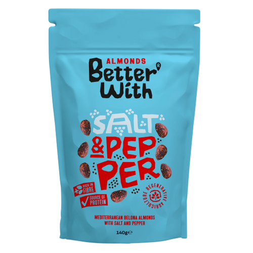 BETTER WITH SALT & PEPPER ALMONDS 8X 140G